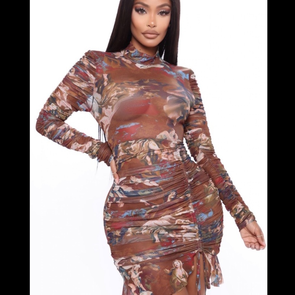 Fashion Nova Mesh/Sheer Dress